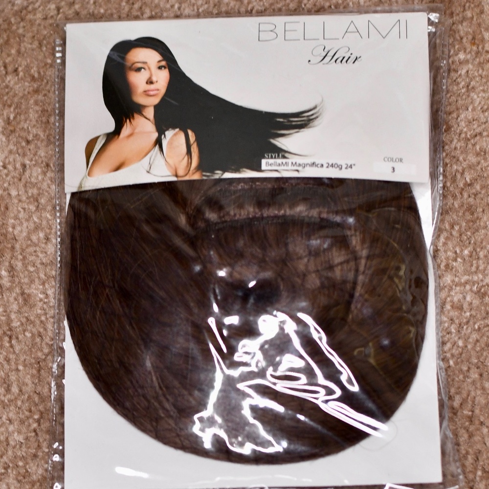 Bellami Magnifica Clip In Hair Extensions 24 inch 240g Walnut Brown #3